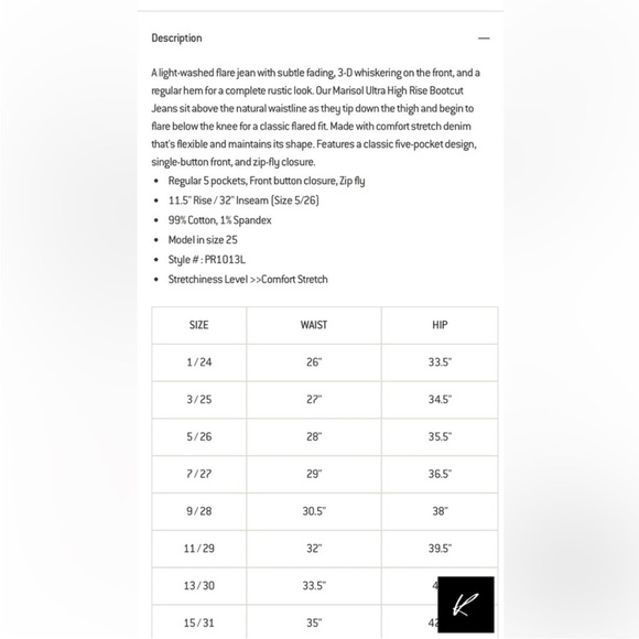 Kancan Premiere High Rise Boot Cut Jeans - Picture 7 of 7